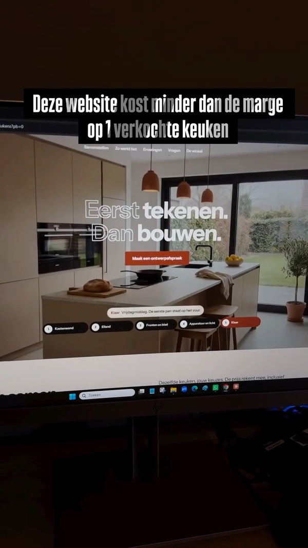Deze website kost minder dan de marge op 1 verkochte keuken.